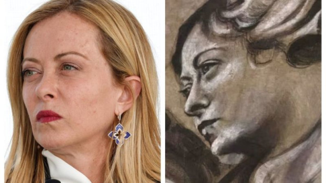 Ангел реставриран с лицето на италианския премиер Джорджия Мелони беше